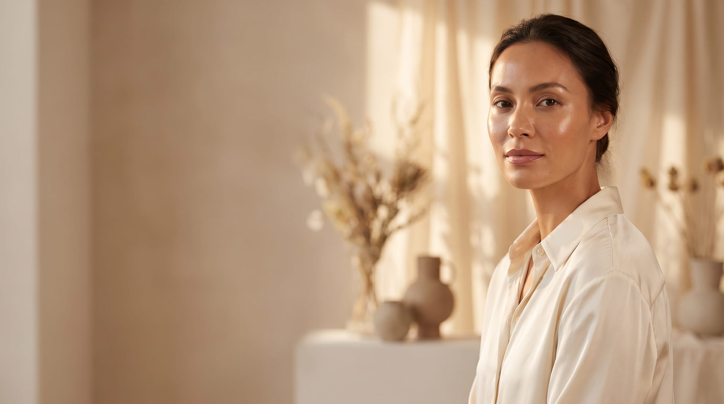 The serene, light-filled interior of Angel Aesthetics